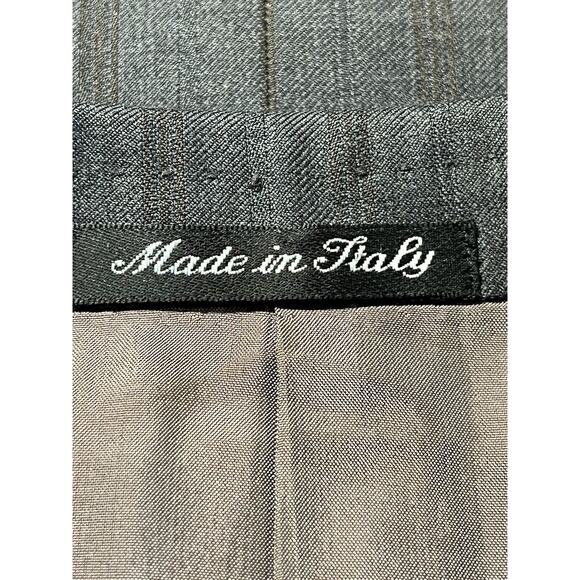 Pal Zileri 40R 32W Gray - Rust Purple Stripe 2 Piece Suit Jacket and Pants Set - Picture 15 of 16